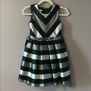 Bonnie Jean Black and Silver Kids Dress - 10